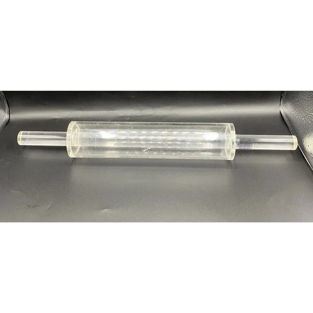 Rialto Clear Acrylic Rolling Pin Made in Italy Vintage Kitchen Baking Tool HTF